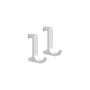 Hansgrohe WallStoris Slim Single Robe Hook with EasyClick Technology - Pack of 2 Matte White