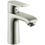 Hansgrohe Metris 1.2 GPM Single Hole Bathroom Faucet with EcoRight, Quick Clean, and ComfortZone Technologies - Drain Assembly Included Brushed Nickel