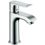 Hansgrohe Metris 1.2 GPM Single Hole Bathroom Faucet with EcoRight, Quick Clean, and ComfortZone Technologies - Drain Assembly Included Chrome