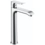 Hansgrohe Metris 1.2 GPM Single Hole Bathroom Faucet with EcoRight, Quick Clean, and ComfortZone Technologies - Drain Assembly Included Chrome