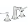 Hansgrohe Metropol Classic 1.2 GPM Widespread Bathroom Faucet with Pop-Up Drain Assembly Chrome