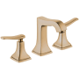 Hansgrohe Metropol Classic 1.2 GPM Widespread Bathroom Faucet with Pop-Up Drain Assembly Brushed Bronze