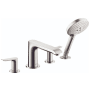 Hansgrohe Metris Deck Mounted Roman Tub with Built-In Diverter - Includes 1.8 GPM Hand Shower Chrome