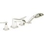 Hansgrohe Metropol Classic Deck Mounted Tub Filler with Built-In Diverter - Includes 1.8 GPM Hand Shower Polished Nickel