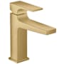 Hansgrohe Metropol 1.2 (GPM) Single Hole Bathroom Faucet with Pop-Up Drain - Limited Lifetime Warranty Brushed Gold Optic