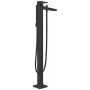 Hansgrohe Metropol Floor Mounted Tub Filler with Metal Lever Handle, Built-In Diverter, and Hand Shower - Limited Lifetime Warranty Matte Black