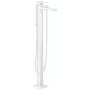 Hansgrohe Metropol Floor Mounted Tub Filler with Metal Lever Handle, Built-In Diverter, and Hand Shower - Limited Lifetime Warranty Matte White