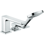 Hansgrohe Metropol Deck Mounted Roman Tub with Built-In Diverter - Includes 1.75 GPM Hand Shower Chrome