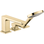 Hansgrohe Metropol Deck Mounted Roman Tub with Built-In Diverter - Includes 1.75 GPM Hand Shower Brushed Gold Optic