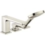 Hansgrohe Metropol Deck Mounted Roman Tub with Built-In Diverter - Includes 1.75 GPM Hand Shower Polished Nickel