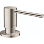 Hansgrohe Focus Deck Mounted Soap Dispenser with 16 oz Capacity - Limited Lifetime Warranty Steel Optic