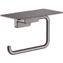 Hansgrohe AddStoris Wall Mounted Toilet Paper Holder Brushed Black Chrome