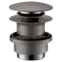 Hansgrohe Accessories 1-1/4" Push-Open Drain Assembly with Overflow Polished Black Chrome