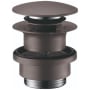 Hansgrohe Accessories 1-1/4" Push-Open Drain Assembly with Overflow Brushed Black Chrome