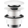Hansgrohe Accessories 1-1/4" Push-Open Drain Assembly with Overflow Matte White