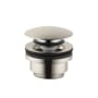 Hansgrohe Accessories 1-1/4" Push-Open Drain Assembly with Overflow Brushed Nickel