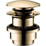 Hansgrohe Accessories 1-1/4" Push-Open Drain Assembly with Overflow Polished Gold Optic