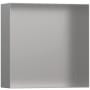 Hansgrohe XtraStoris Minimalistic Wall Niche with Open Frame 12"x 12"x 4" Brushed Stainless Steel