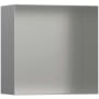 Hansgrohe XtraStoris Minimalistic Wall Niche with Open Frame 12"x 12"x 5.5" Brushed Stainless Steel