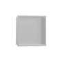 Hansgrohe XtraStoris Original 12" x 12" Stainless Steel Shower Wall Niche with Frame Concrete Grey