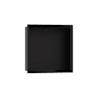 Hansgrohe XtraStoris Original 12" x 12" Stainless Steel Shower Wall Niche with Frame Matte Black