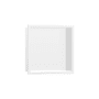 Hansgrohe XtraStoris Original 12" x 12" Stainless Steel Shower Wall Niche with Frame Matte White