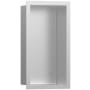 Hansgrohe XtraStoris Individual Wall Niche with Design Frame 12"x 6"x 4" Brushed Stainless Steel