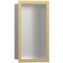 Hansgrohe XtraStoris Individual Wall Niche with Design Frame 12"x 6"x 4" Polished Gold Optic