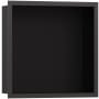 Hansgrohe XtraStoris Individual Wall Niche with Design Frame 12"x 12"x 4" Brushed Black Chrome