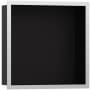 Hansgrohe XtraStoris Individual Wall Niche with Design Frame 12"x 12"x 4" Brushed Stainless Steel