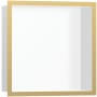 Hansgrohe XtraStoris Individual Wall Niche with Design Frame 12"x 12"x 4" Polished Gold Optic