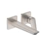 Hansgrohe Logis Fine 1.2 GPM Wall Mounted Mini-Widespread Bathroom Faucet - Less Drain Assembly and Rough In Brushed Nickel