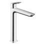Hansgrohe Logis Fine 1.2 GPM Vessel Single Hole Bathroom Faucet 240 with ComfortZone, EcoRight, and AirPower Technology - Less Drain Assembly Chrome