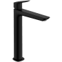 Hansgrohe Logis Fine 1.2 GPM Vessel Single Hole Bathroom Faucet 240 with ComfortZone, EcoRight, and AirPower Technology - Less Drain Assembly Matte Black