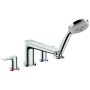 Hansgrohe Talis E Deck Mounted Roman Tub with Built-In Diverter and 1.8 GPM Hand Shower - Less Rough-In Chrome