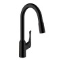 Hansgrohe Allegro N 1.75 GPM Single Hole Pull Down Kitchen Faucet with Magnetic Docking & Toggle Spray Diverter - Limited Lifetime Warranty Matte Black