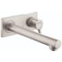 Hansgrohe Talis S 1.2 (GPM) Wall Mounted Bathroom Faucet Less Drain Assembly and Rough-In - Limited Lifetime Warranty Brushed Nickel