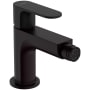 Hansgrohe Rebris S 1.5 GPM Single Hole Bidet Faucet with Lever Handle and Pop-up Drain Assembly Matte Black
