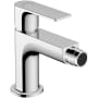 Hansgrohe Rebris E 1.5 GPM Single Hole Bidet Faucet with Lever Handle and Pop-up Drain Assembly Chrome