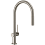 Hansgrohe Talis N 1.5 GPM Single Hole Pull Down Kitchen Faucet Steel Optic
