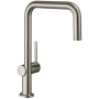 Hansgrohe Talis N 1.5 GPM Single Hole Kitchen Faucet Steel Optic
