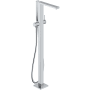 Hansgrohe Tecturis E Floor Mounted Tub Filler with Built-In Diverter - Includes Hand Shower Chrome