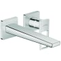 Hansgrohe Metropol 1.2 (GPM) Wall Mounted Bathroom Faucet with Loop Handle Less Drain Assembly and Valve - Limited Lifetime Warranty Chrome