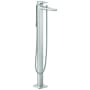 Hansgrohe Metropol Floor Mounted Tub Filler with Metal Loop Handle, Built-In Diverter, Personal Hand Shower and QuickClean Technology Chrome