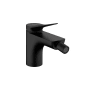 Hansgrohe Vivenis 1.5 GPM Single Hole Bidet Faucet with Lever Handle and Pop-up Drain Assembly Matte Black