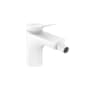 Hansgrohe Vivenis 1.5 GPM Single Hole Bidet Faucet with Lever Handle and Pop-up Drain Assembly Matte White