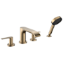 Hansgrohe Vivenis Deck Mounted Roman Tub Filler with Built-in Diverter - Includes Hand Shower Brushed Bronze