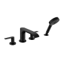 Hansgrohe Vivenis Deck Mounted Roman Tub Filler with Built-in Diverter - Includes Hand Shower Matte Black