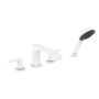 Hansgrohe Vivenis Deck Mounted Roman Tub Filler with Built-in Diverter - Includes Hand Shower Matte White
