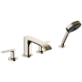 Hansgrohe Vivenis Deck Mounted Roman Tub Filler with Built-in Diverter - Includes Hand Shower Polished Nickel